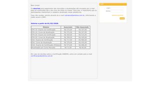 
                            4. ANBIMA Certificações - Login