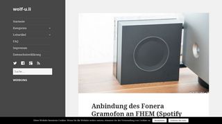 
                            7. Anbindung des Fonera Gramofon an FHEM (Spotify Connect ... - wolf-u.li