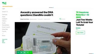
                            9. Ancestry answered the DNA questions 23andMe couldn't | TechCrunch