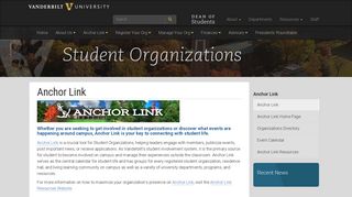 
                            2. Anchor Link | Student Organizations | Dean of Students | Vanderbilt ...