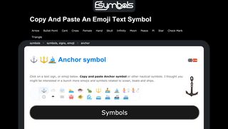 
                            4. Anchor sign ⚓ (make anchor symbol on your keyboard) - fsymbols