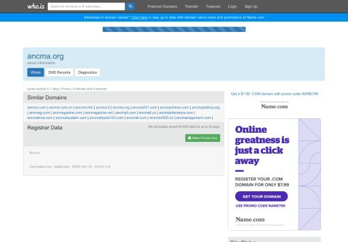 
                            7. ancma.org whois lookup - who.is