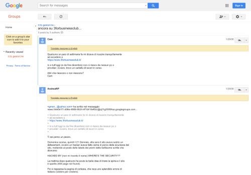 
                            10. ancora su 3forbusinessclub... - Google Groups