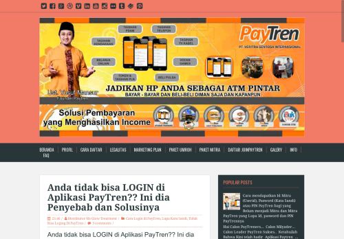 
                            2. Anda tidak bisa LOGIN di Aplikasi PayTren?? Ini ... - Leader Paytrenku