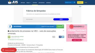 
                            10. andamento do processo na VEC - vara de execuções criminais - Jus ...