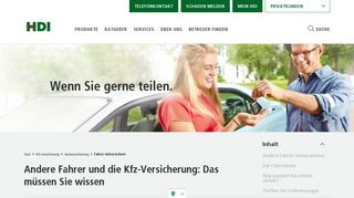 
                            7. Andere Fahrer und die Kfz-Versicherung - HDI