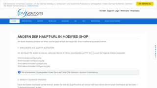 
                            12. Ändern der Haupt-URL in modified shop - DM Solutions