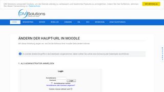
                            10. Ändern der Haupt-URL in Moodle - DM Solutions