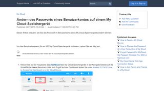 
                            11. Ändern des Passworts eines Benutzerkontos auf einem My Cloud ...