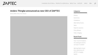 
                            12. Anders Thingbø announced as new CEO of ZAPTEC - Zaptec AS