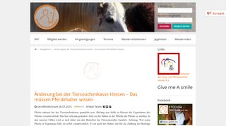 
                            11. Änderung bei der Tierseuchenkasse Hessen – Das müssen ...