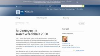 
                            10. Änderungen im Warenverzeichnis 2019 - IHK Wiesbaden
