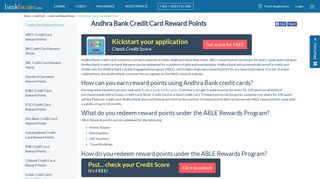 
                            2. Andhra Bank Credit Card Reward Points: Check How to Earn, Redeem