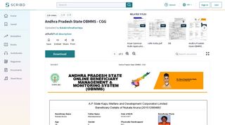 
                            7. Andhra Pradesh State OBMMS - CGG | Financial Services | Banks