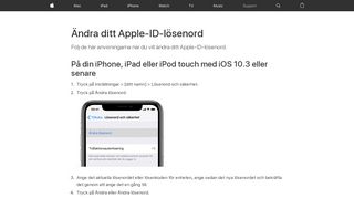 
                            3. Ändra ditt Apple-ID-lösenord - Apple-support