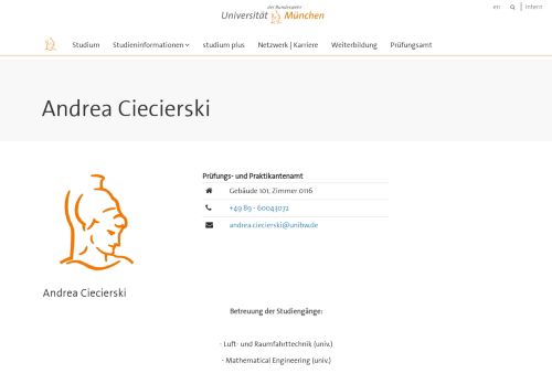
                            7. Andrea Ciecierski — Studium - Universität der Bundeswehr München