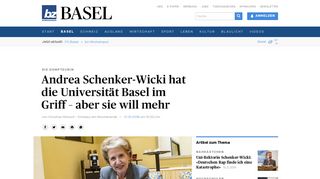 
                            3. Andrea Schenker-Wicki hat die Universität Basel im Griff – aber sie will ...