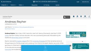 
                            11. Andreas Reyher | German educator | Britannica.com