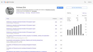 
                            9. Andreas Zick - Google Scholar Citations