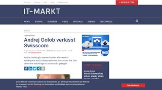 
                            13. Andrej Golob verlässt Swisscom | IT-Markt