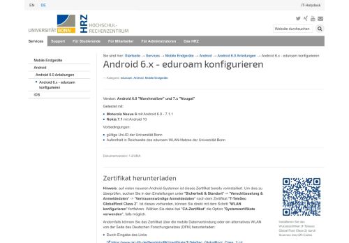 
                            10. Android 6.x - eduroam konfigurieren — Hochschulrechenzentrum