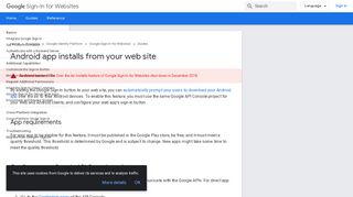 
                            5. Android app installs from your web site | Google Sign-In for Websites ...