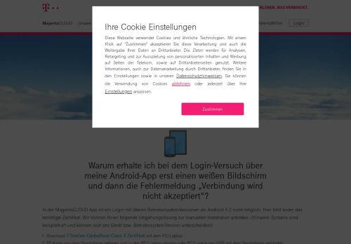 
                            7. Android-App Login- Fehlermeldung „Verbindung wird nicht ...