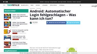 
                            9. Android: Automatischer Login fehlgeschlagen – Was kann ich tun ...