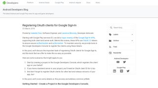 
                            10. Android Developers Blog: Registering OAuth clients for Google Sign-In