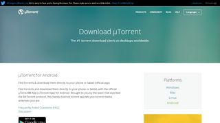 
                            4. Android Downloads - μTorrent® (uTorrent) - a (very) tiny BitTorrent client