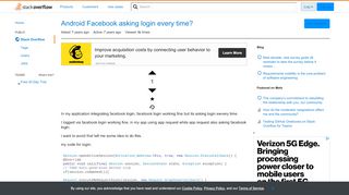 
                            8. Android Facebook asking login every time? - Stack Overflow