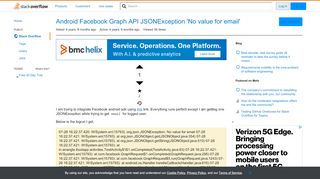 
                            3. Android Facebook Graph API JSONException 'No value for email ...