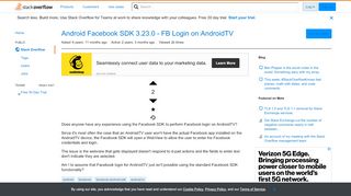 
                            3. Android Facebook SDK 3.23.0 - FB Login on AndroidTV - Stack Overflow