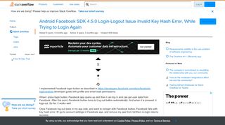 
                            12. Android Facebook SDK 4.5.0 Login-Logout Issue Invalid Key Hash ...