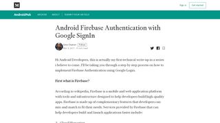 
                            8. Android Firebase Authentication with Google SignIn – AndroidPub
