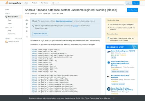 
                            9. Android Firebase database custom username login not working ...