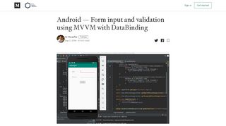 
                            1. Android — Form input and validation using MVVM with DataBinding