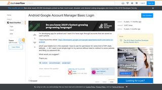 
                            2. Android Google Account Manager Basic Login - Stack Overflow
