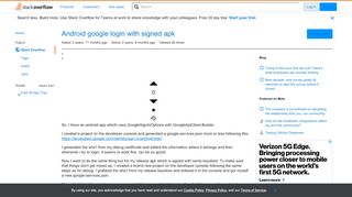 
                            4. Android google login with signed apk - Stack Overflow