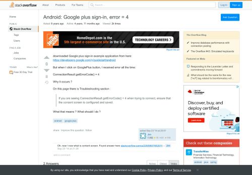 
                            5. Android: Google plus sign-in, error = 4 - Stack Overflow