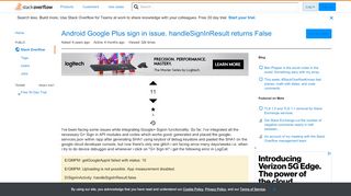 
                            5. Android Google Plus sign in issue. handleSignInResult returns False ...