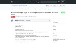 
                            5. Android Google Sign In Nothing Happen If Use Add Account · Issue ...