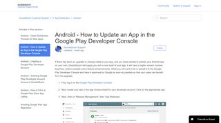 
                            13. Android - How to Update an App in the Google Play Developer Console