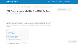 
                            10. Android JSON Parsing – Retrieve From MySQL Database
