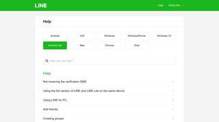 
                            2. Android Lite - Help Center | LINE