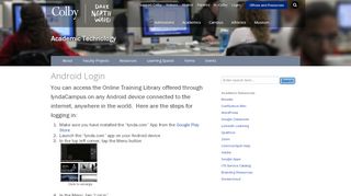 
                            8. Android Login | Academic ITS | Colby College