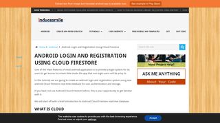 
                            8. Android Login and Registration Using Cloud Firestore - InduceSmile