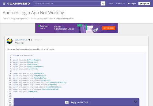 
                            9. Android Login App Not Working | DaniWeb