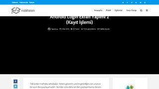 
                            4. Android Login Ekran Yapımı 2 (Kayıt İşlemi) - Mobilhanem