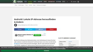 
                            12. Android: Lokale IP-Adresse herausfinden & ändern – GIGA
